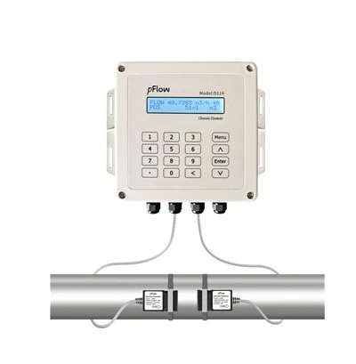 Aquaculture RS485 Clamp On Flowmeter Digital Ultrasonic Water Meter